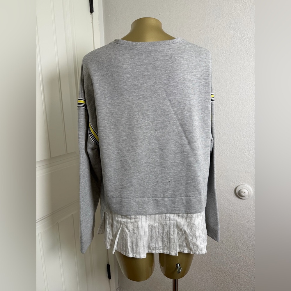Maeve Anthropologie Stripe Tape Twofer Blouse S - Picture 5 of 6